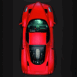Ferrari Enzo rouge vue de haut